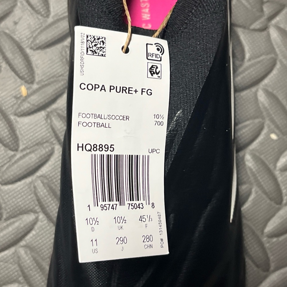 Adidas Copa Pure+ FG Black Size US 11 HQ8895 Football Soccer Boots New MSRP $280 - Picture 14 of 16
